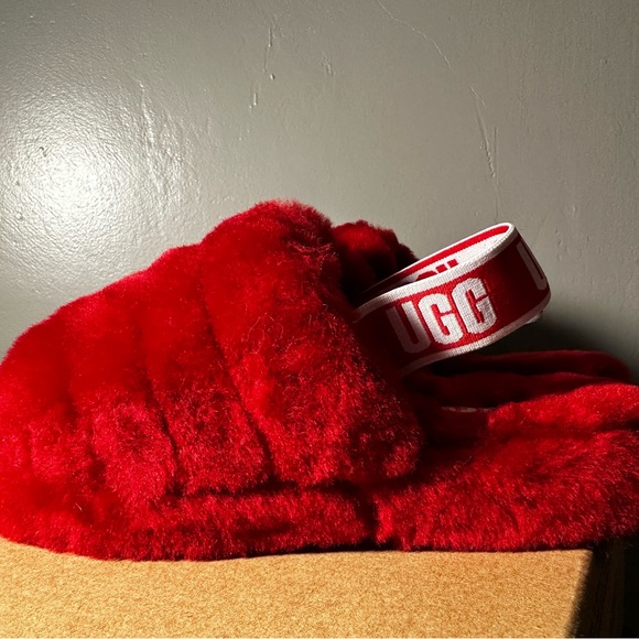 UGG Red Fluff Yeah Slippers - Picture 3 of 5